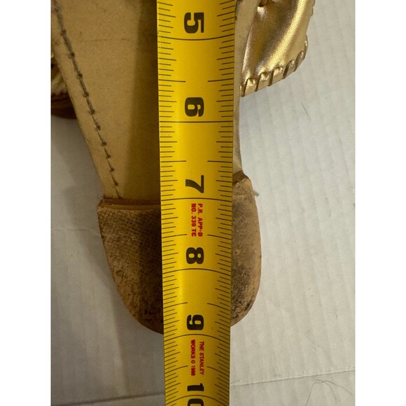 Jack Rogers Gold Jacks Classic Sandals Size 8.5 Beach Preppy Leather Low Heel - Picture 6 of 6